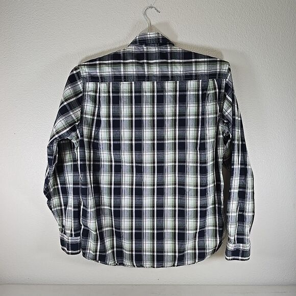 OG Weatherproof Green Navy Black White Men's Plaid XL Long Sleeve Button Up - Picture 3 of 11